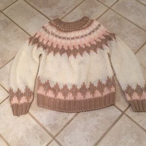 Hand knitted pullover sweater